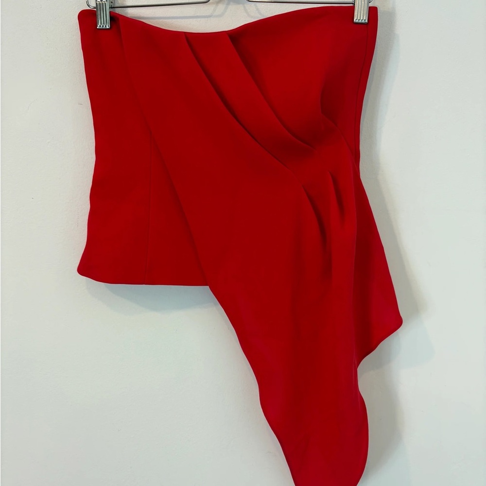 Zara Red Strapless Top